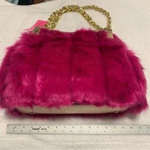 Betsey Johnson Fur Your Eyes Only satchel